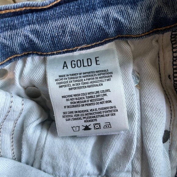 Agolde Sophie Skinny Jeans Size 26 Distressed High Rise Blue Cotton Blend - Picture 9 of 11